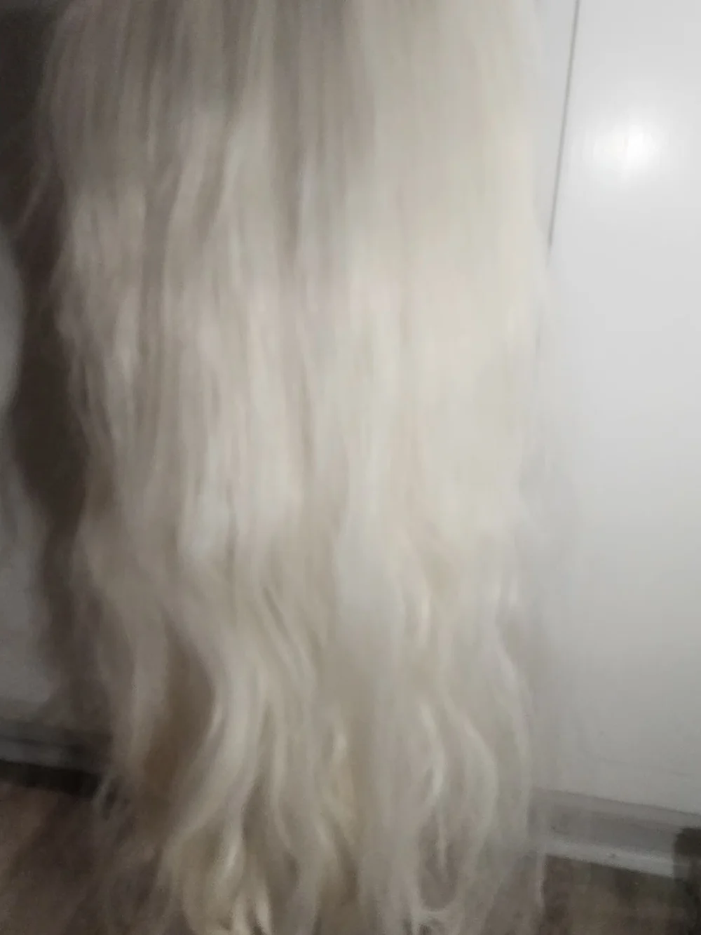 Long Platinum Blonde Synthetic Wig for Women